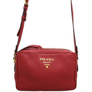 Prada Vitello Phenix Vitello Daino camera crossbody bag Red